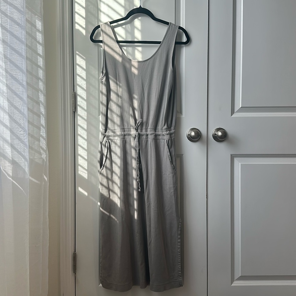 Haven (from loft) lounge midi dress size L color grey.